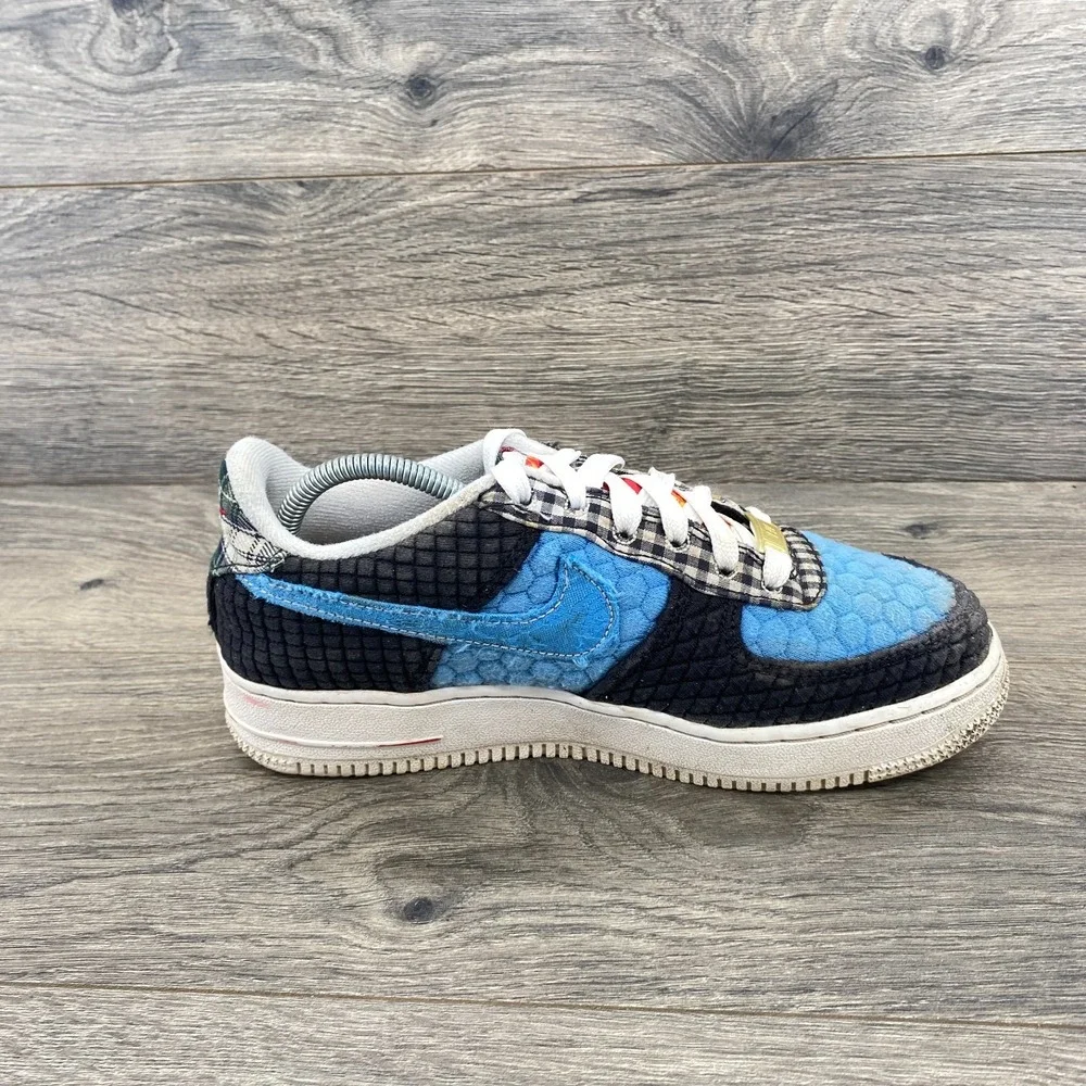 Nike Air Force 1 LV8 Sneakers Shoes Kid's‎ Boy's Size 4.5Y Blue Black DZ5302-001